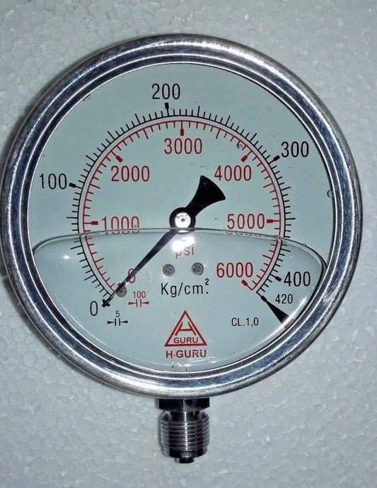 3000 PSI air pressure gauge tire with metal casing and clear dial for accurate tire pressure measurement