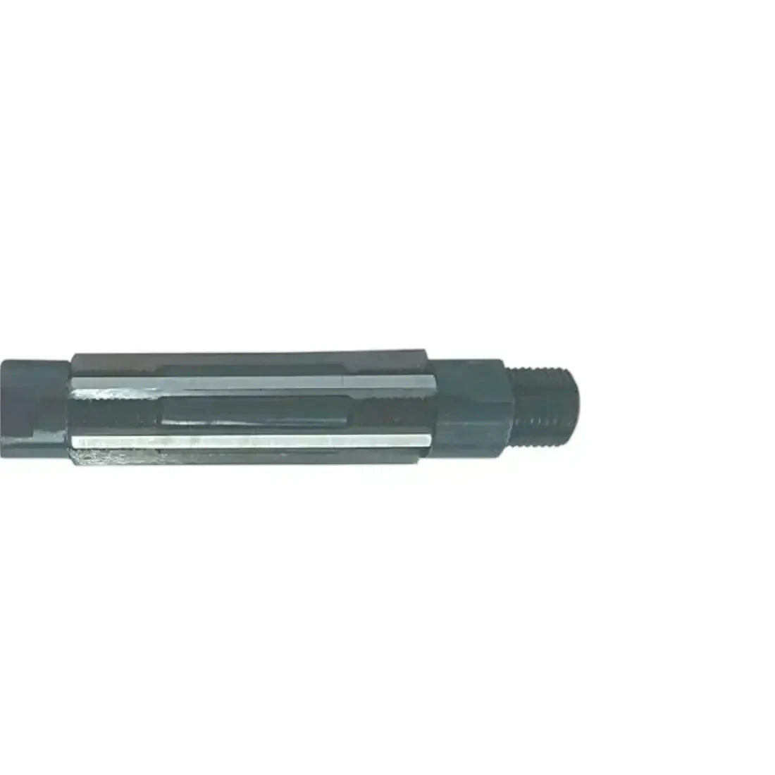 Adjustable hand reamer with grooved metal flutes and dark end cap sleeve