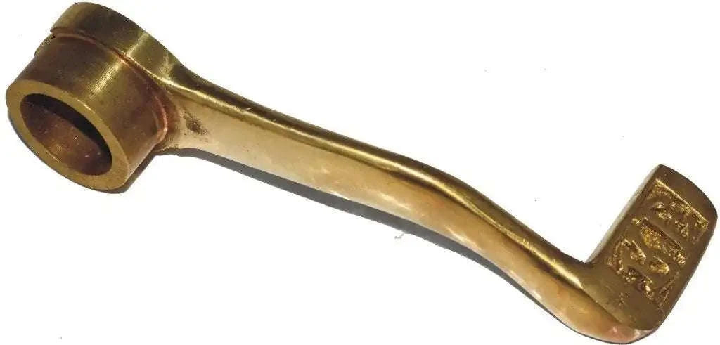 Halogen lamp bulb with P43T brass base and metal connector, stamped markings