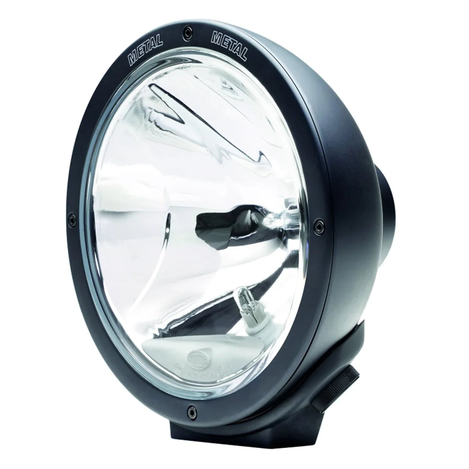 Black round driving beam halogen lamp with chrome reflector