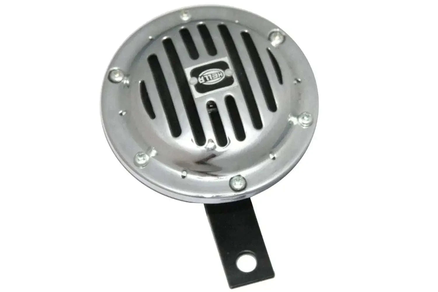 Chrome disc type hi tone lo tone horn set for vehicles, ideal van horn car dealership accessory