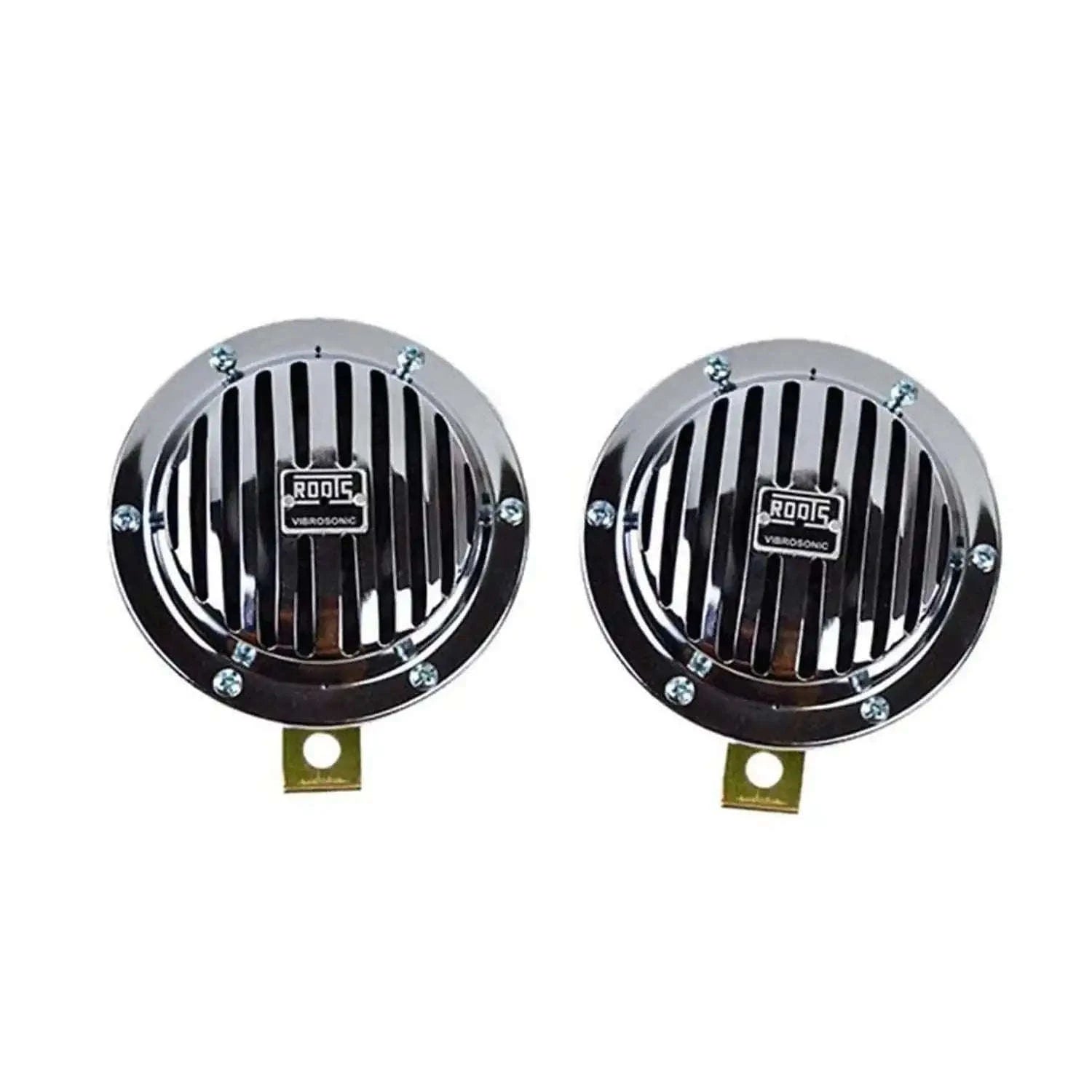 HELLA Chrome Disc Type Horn Set 12V Pair for enhanced car sound