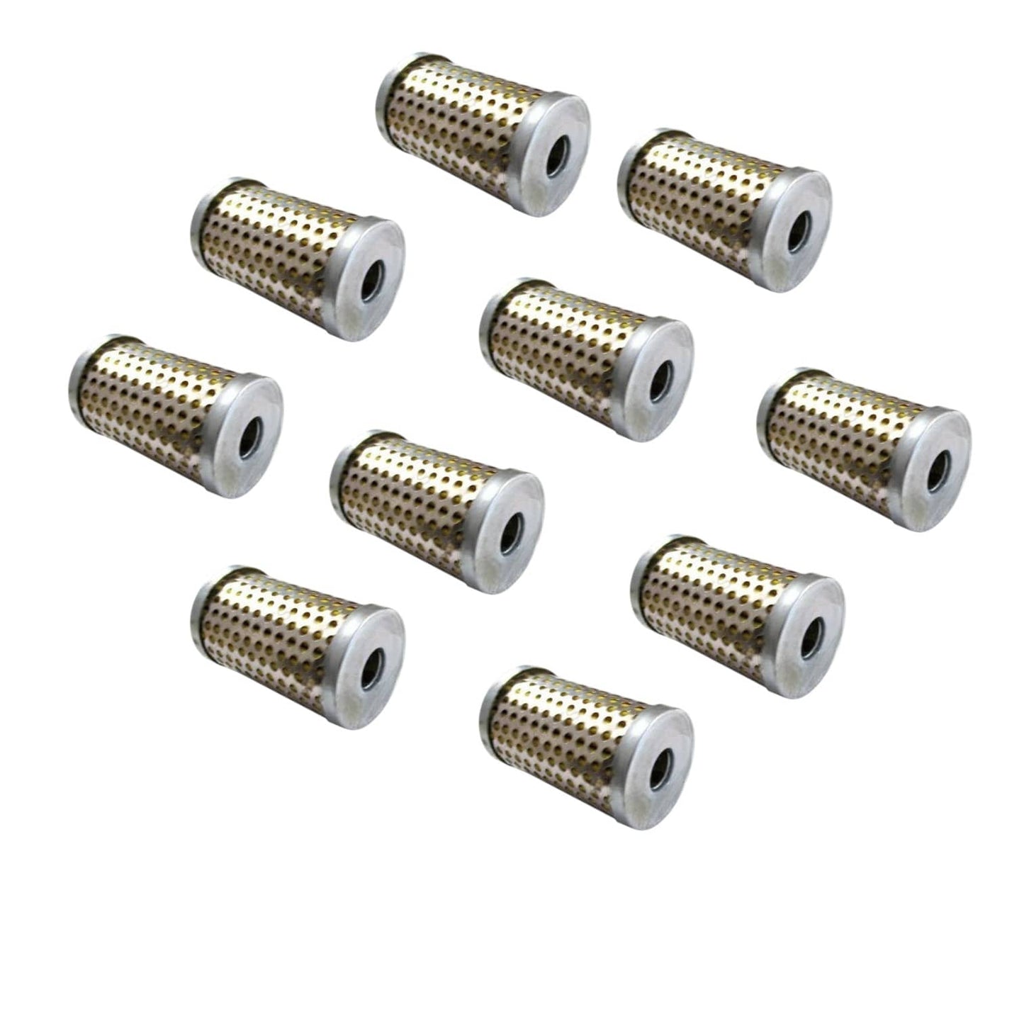 Oil cleaner filter elements (10 pack), cylindrical mesh cartridges