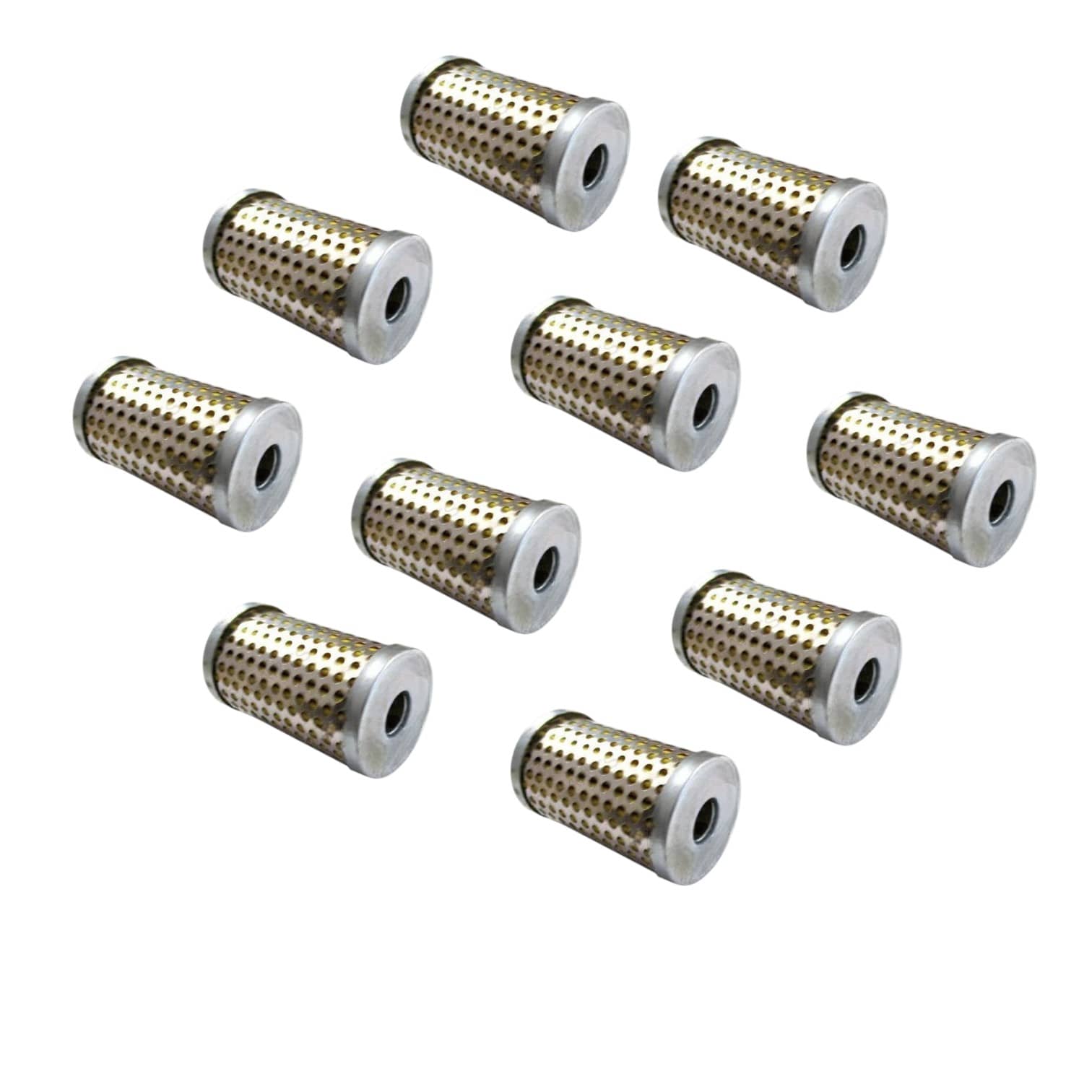 Oil cleaner filter elements (10 pack), cylindrical mesh cartridges