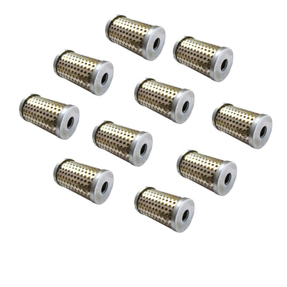 Oil cleaner filter elements (10 pack), cylindrical mesh cartridges