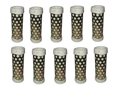 Set of 10 Honda Element oil filter elements, cylindrical design for efficient engine oil cleaning