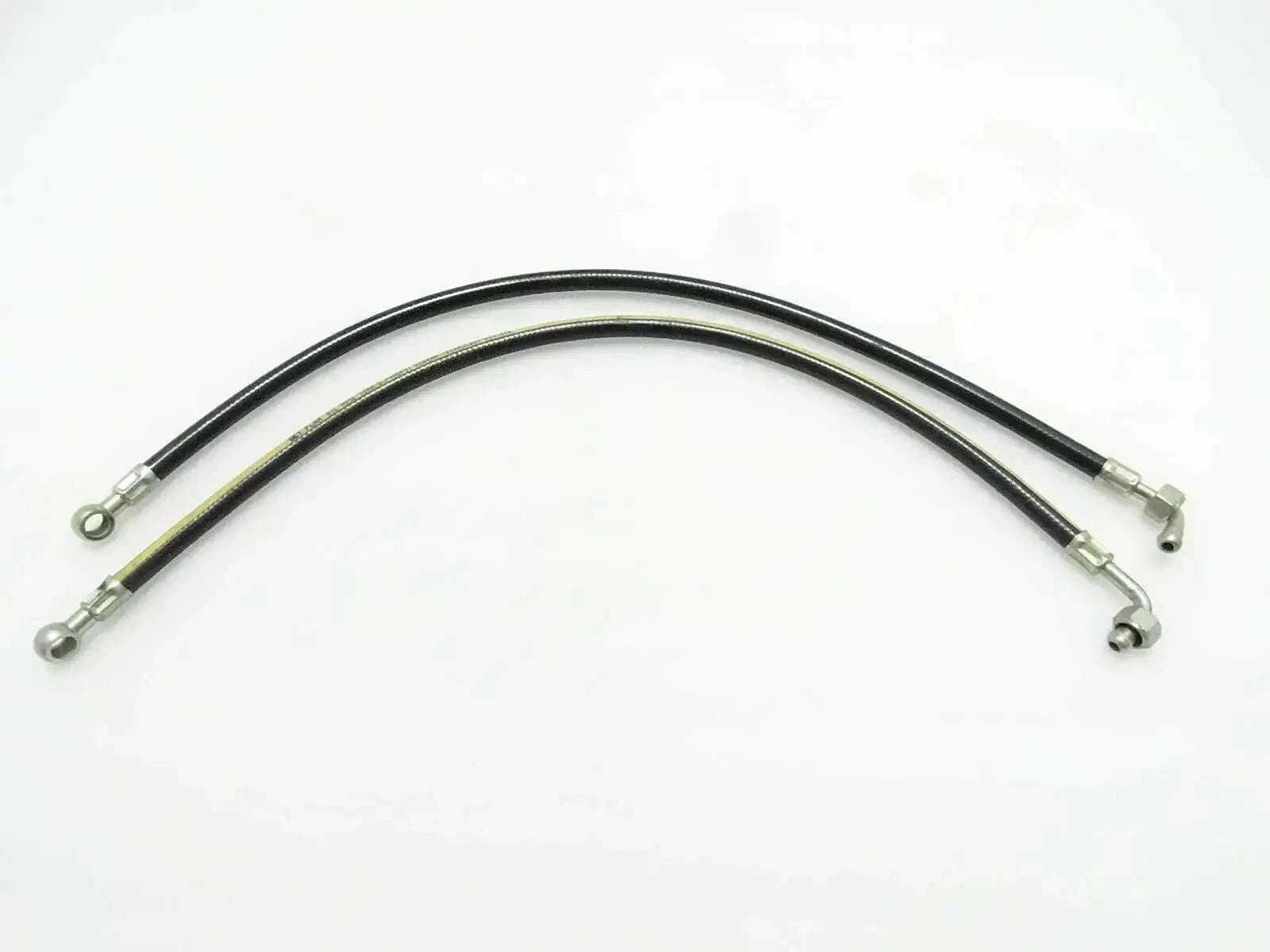 Pair of 5/8 BSP hydraulic hoses, 810 mm, with metal fittings