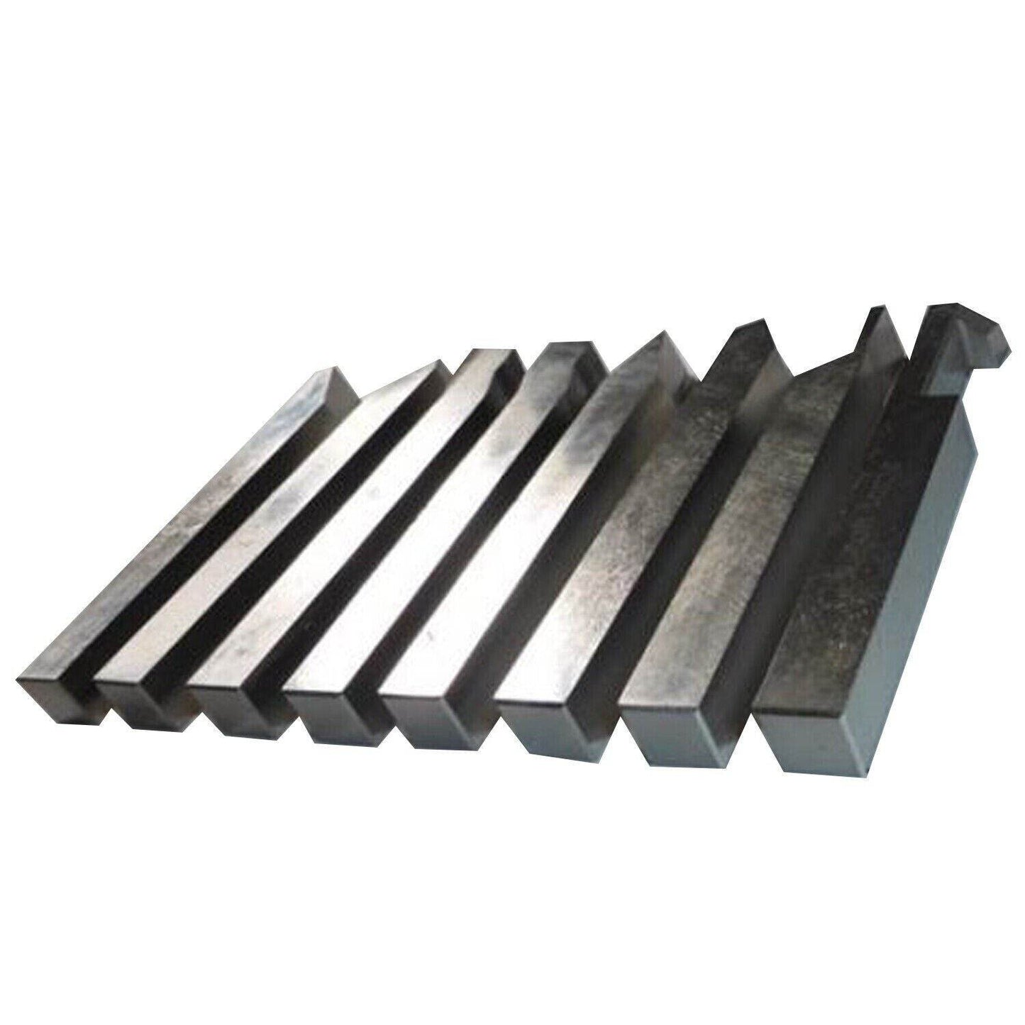 10mm HSS lathe tool set featuring a range of pre-formed tools for precise machining tasks