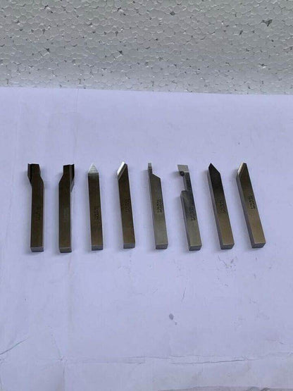 HSS M2 lathe tool set featuring nine pre-formed tools for precision machining