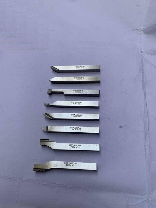 5-16"x3-1.8"Inch HSS M2 Lathe Pre Formed Tools Set Of 8 Pieces Square Shank - StellerGear
