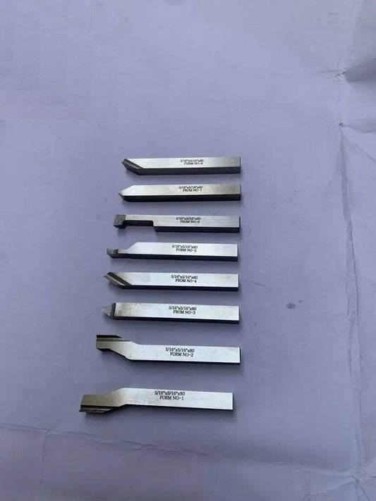 5-16"x3-1.8"Inch HSS M2 Lathe Pre Formed Tools Set Of 8 Pieces Square Shank - StellerGear