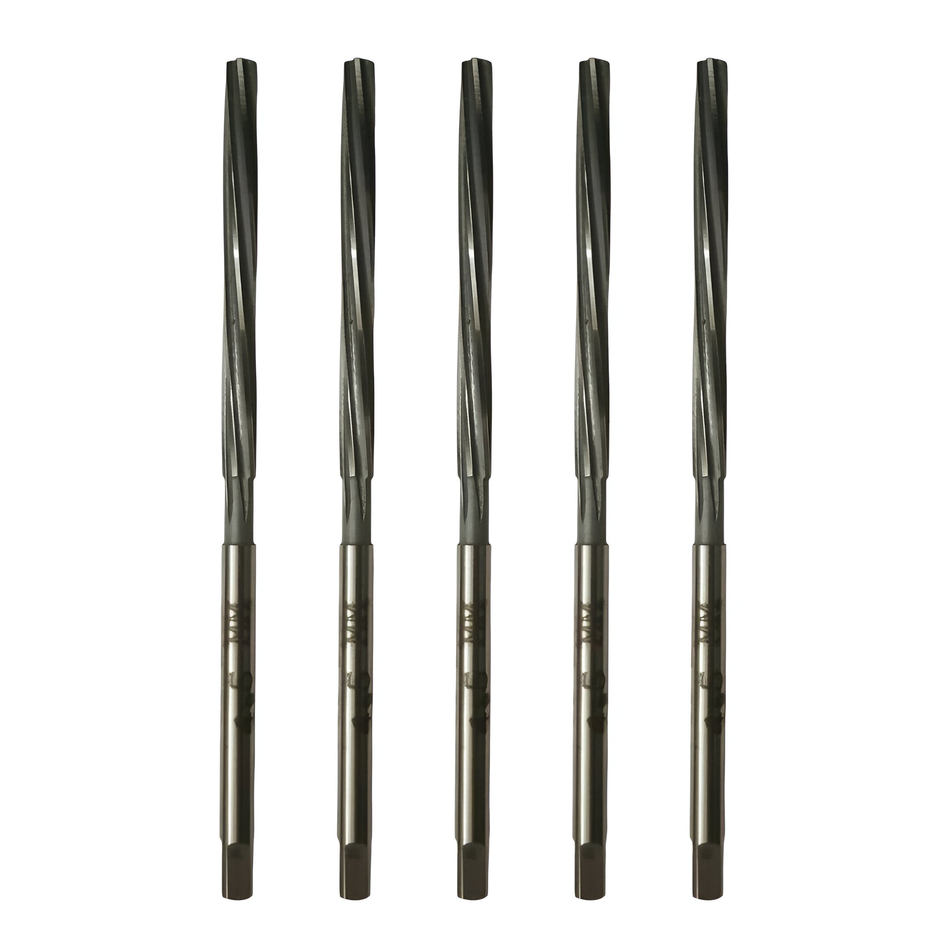 HSS parallel shank reamers set featuring five high-quality reamers for precision machining