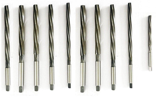 HSS valve guide reamer set, multiple straight metal reamers