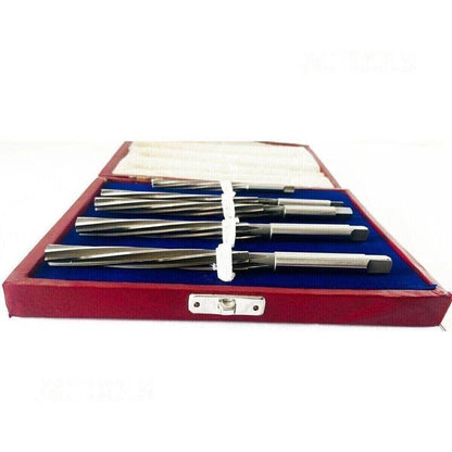 HSS valve guide reamer set in a protective case designed for precision machining and maintenance