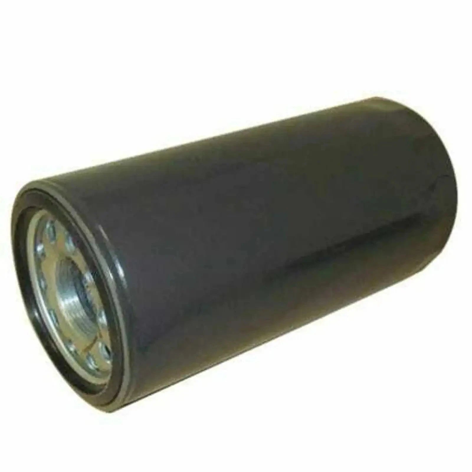 Hydraulic filter canister with metal threaded end, dark cylinder body