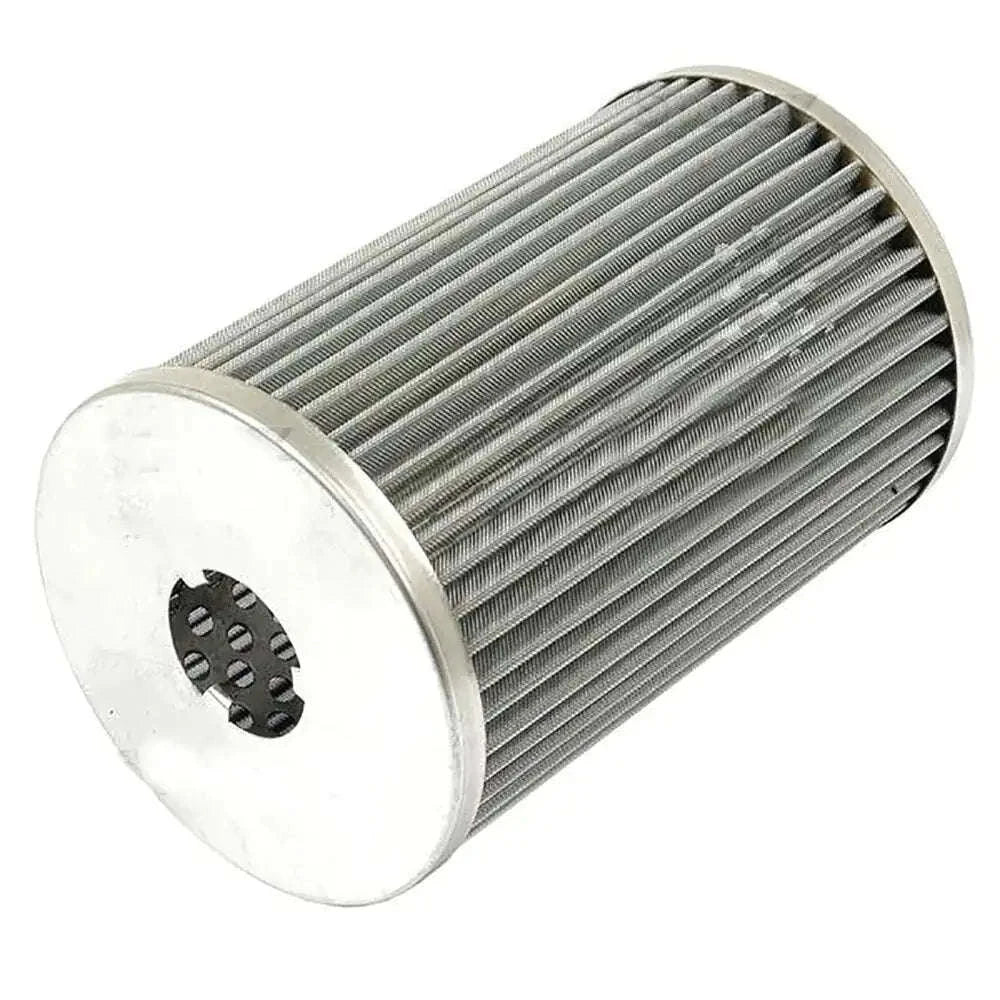 Hydraulic filter cartridge with pleated metal mesh and round end caps