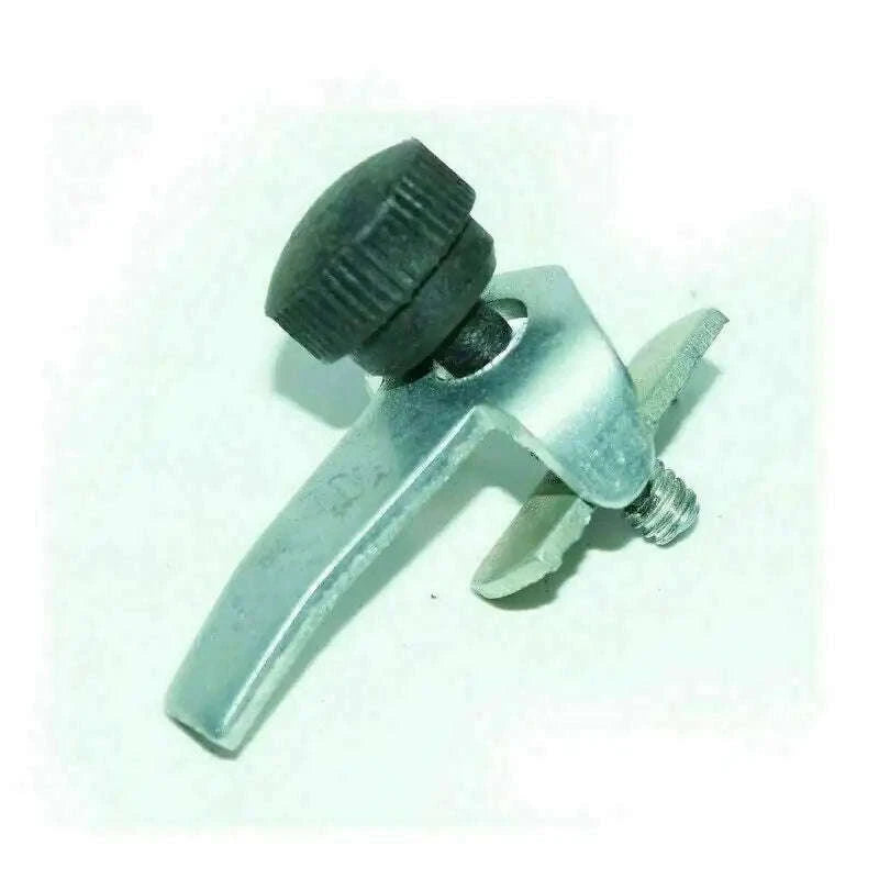 Hydraulic lever lock quadrant stop with lever and threaded mounting bolt