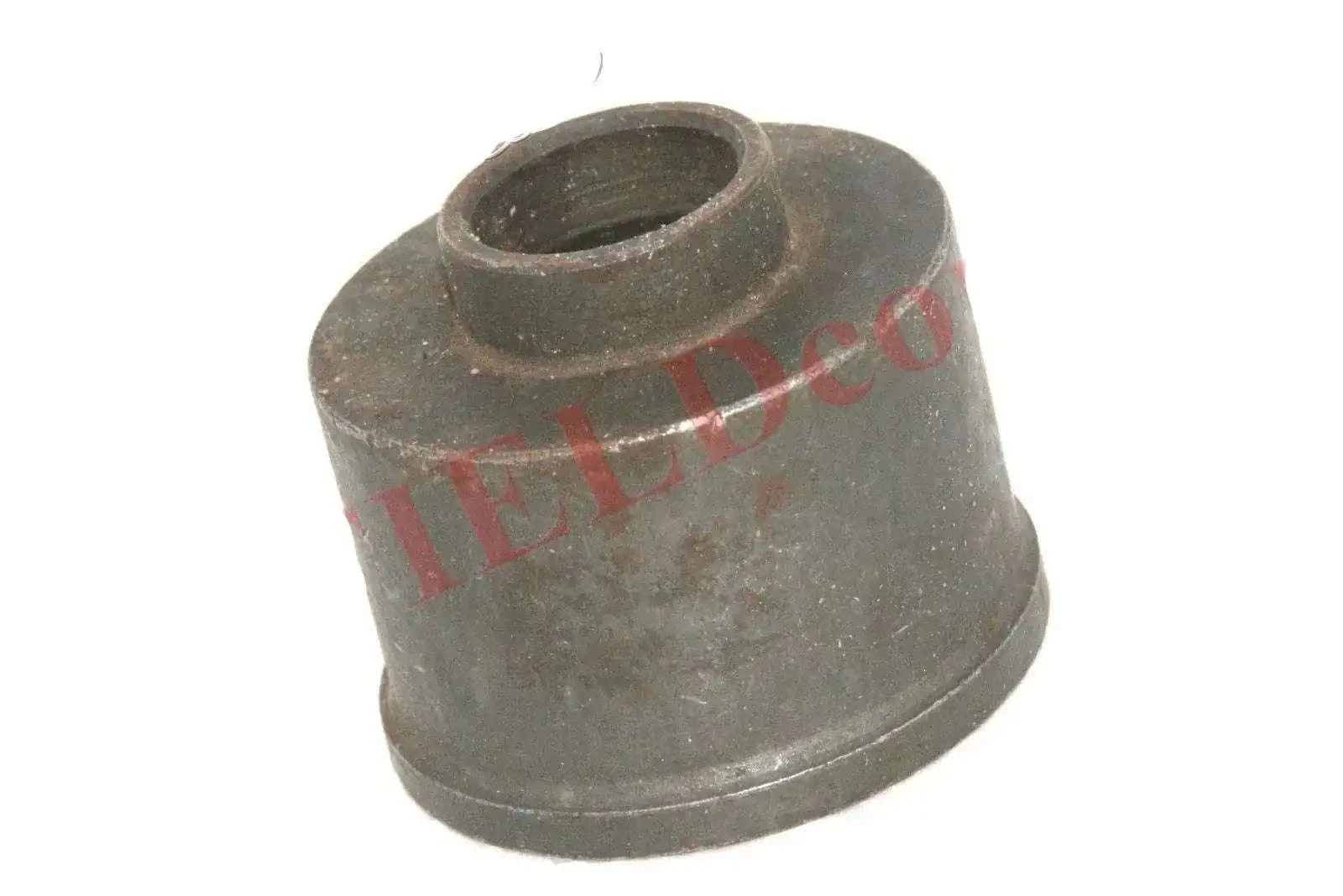 Rubber plunger cup bushing with central hole, dark gray