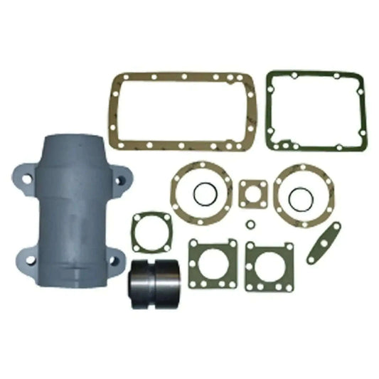 Hydraulic lift repair kit with metal sleeve parts and multiple circular gaskets