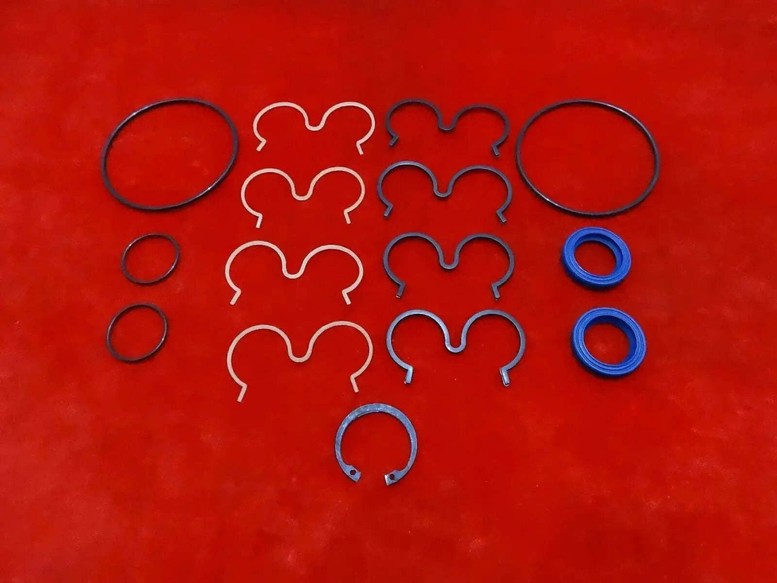 Hydraulic pump repair seal kit with O-rings, blue seals, and gasket set