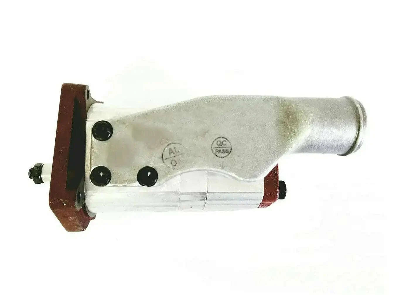 Hydraulic pump with suction manifold, metal body and side outlet pipe
