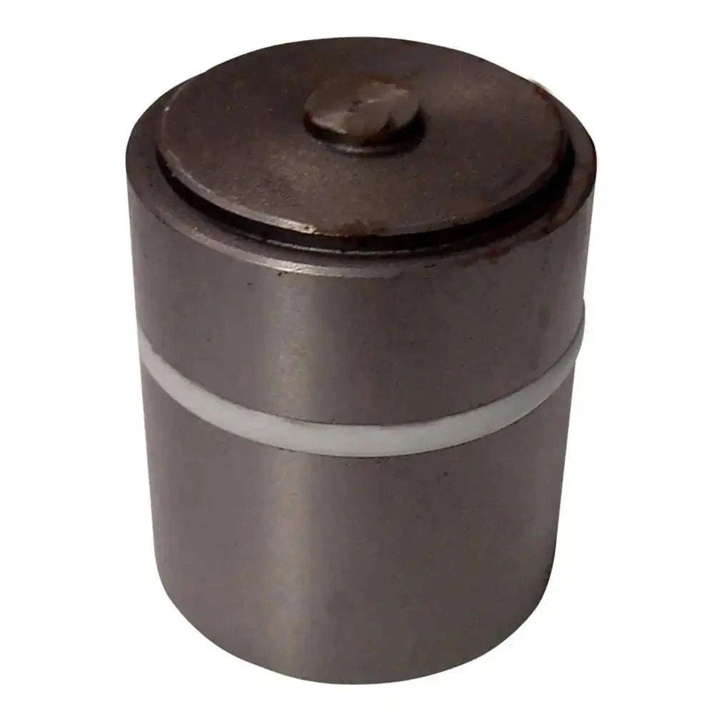 Hydraulic tractor lift piston, dark metal cylinder with top seal
