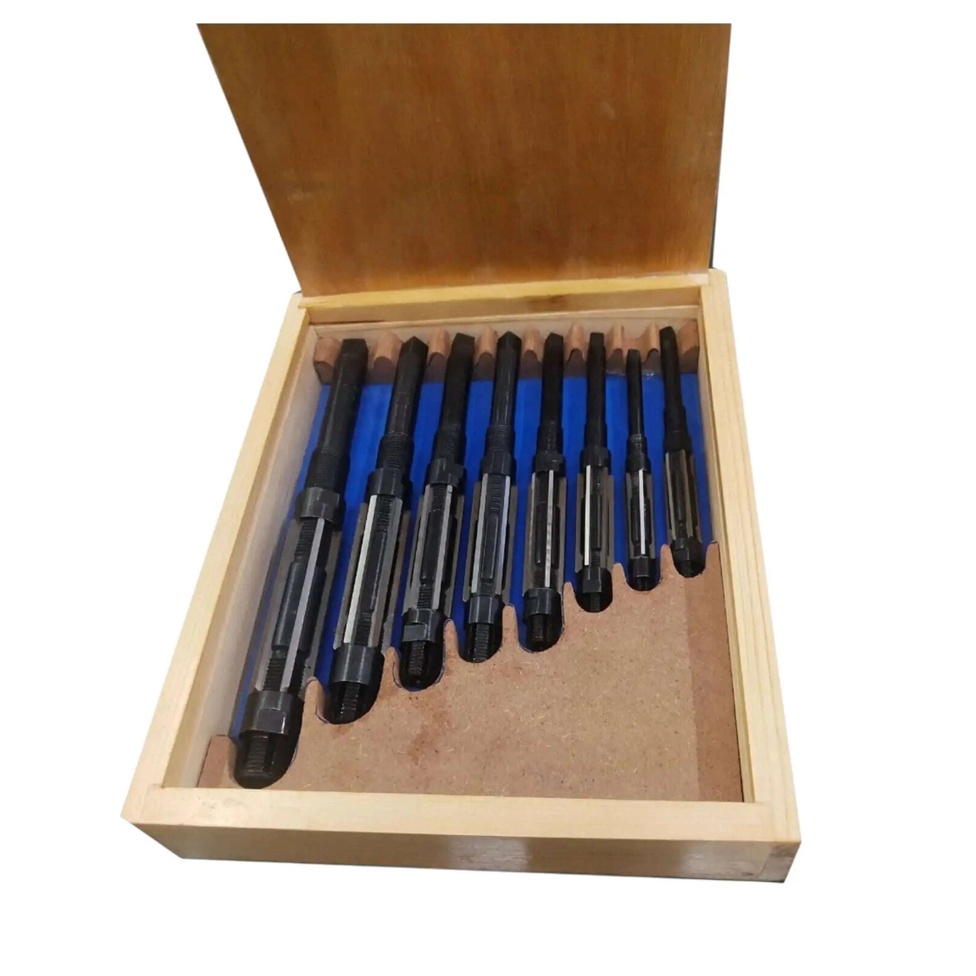 8 Pcs Adjustable Hand Reamer H4 - H11, 15/32" To 1-1/16" Inch Wooden Box