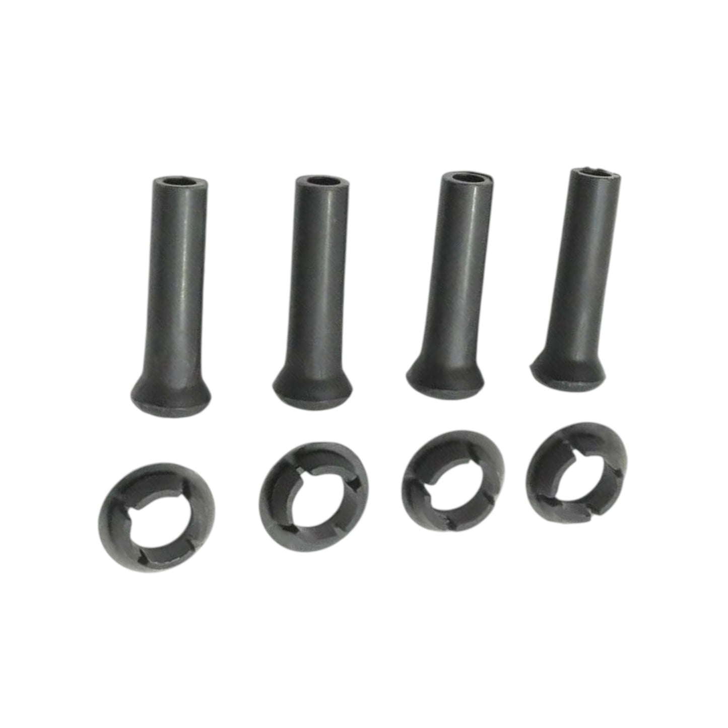 Black inside door lock knob grips and circular retaining rings hardware set