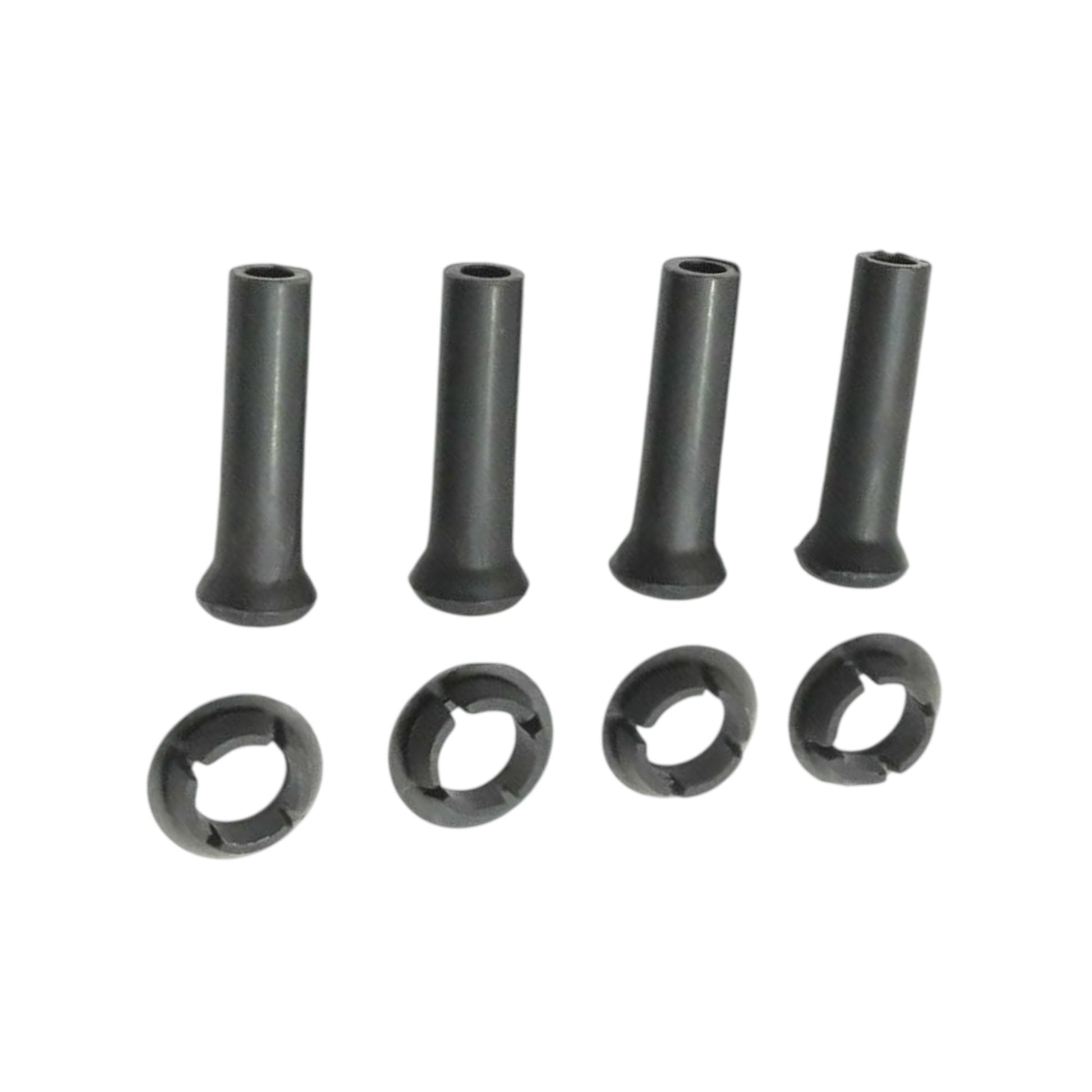 Black inside door lock knob grips and circular retaining rings hardware set