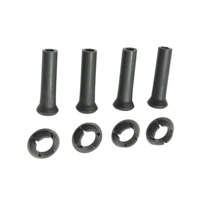 Black inside door lock knob grips and circular retaining rings hardware set