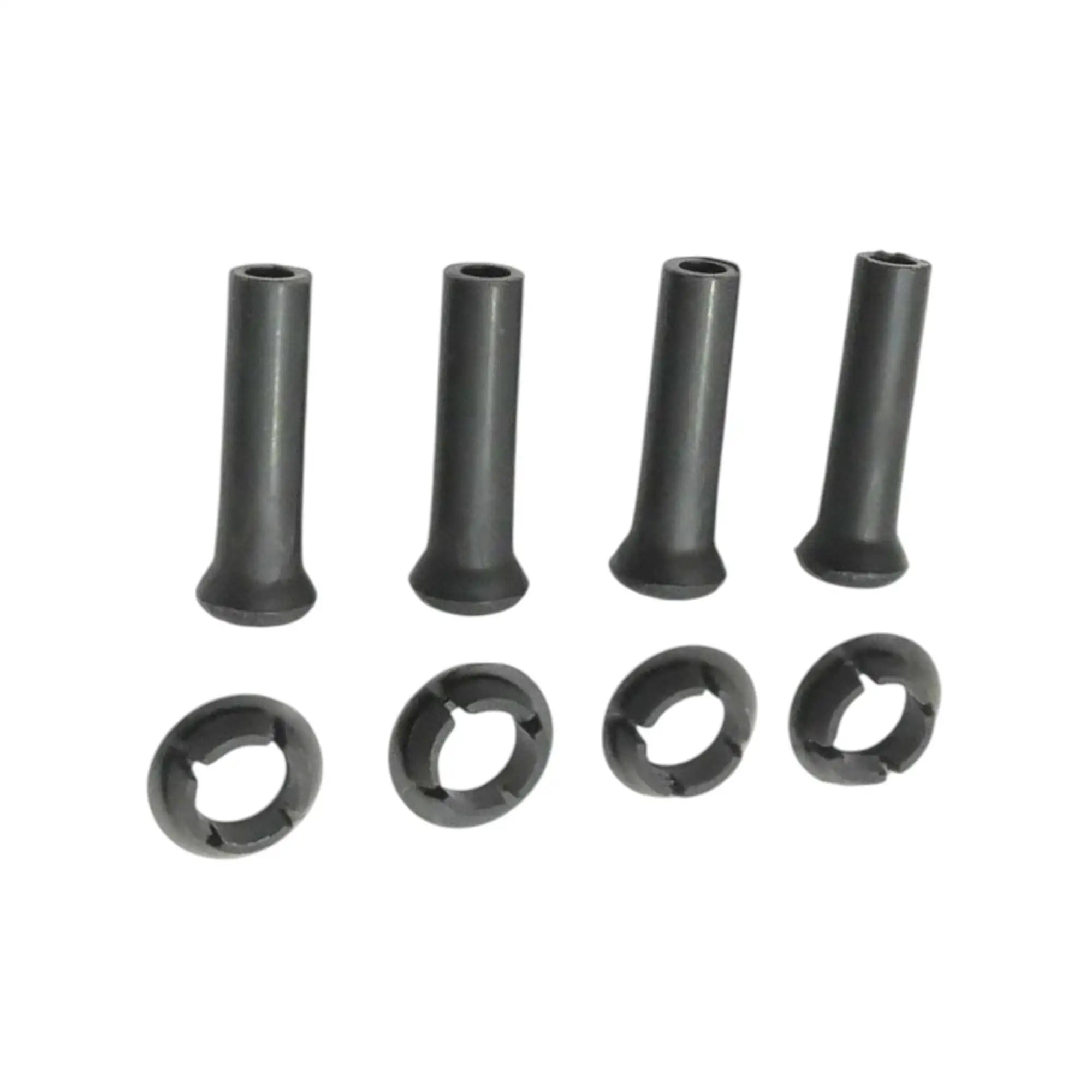 Black inside door lock knob grips and circular retaining rings hardware set
