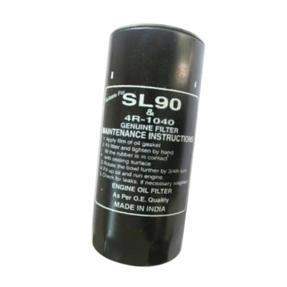 Diesel engine oil filter canister, black with SL90 printed markings