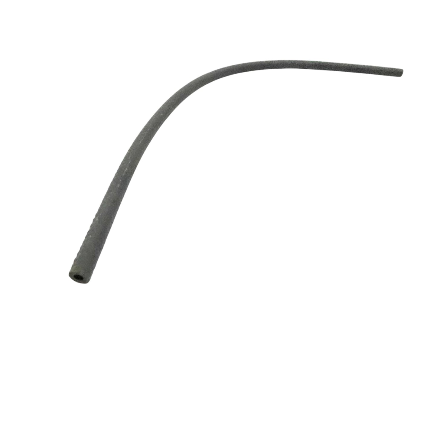 Fuel line pipe, dark gray curved tube with angled short end