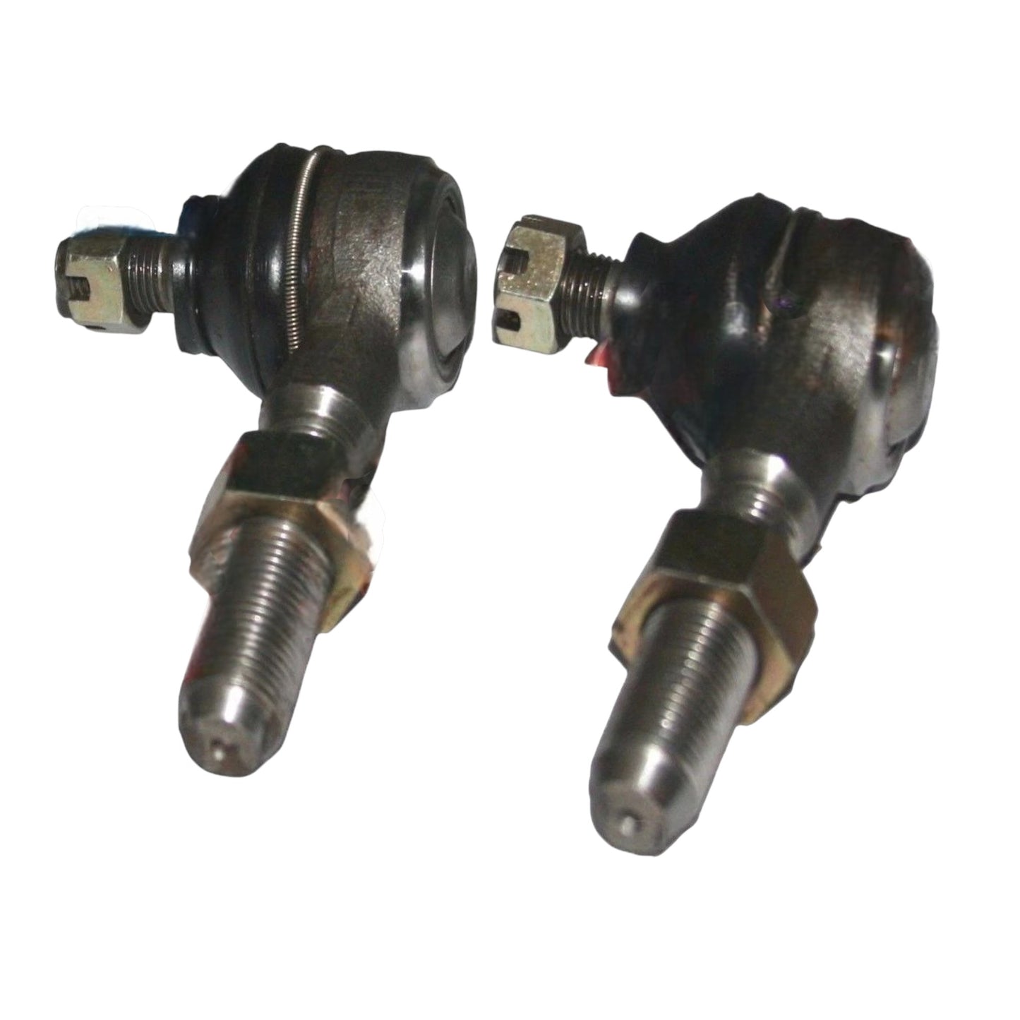 Steering tie rod end set, rubber boots with threaded rods and ball joints