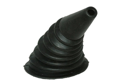 JCB shifter lever gaiter rubber, durable black material, designed for vehicle gear lever protection