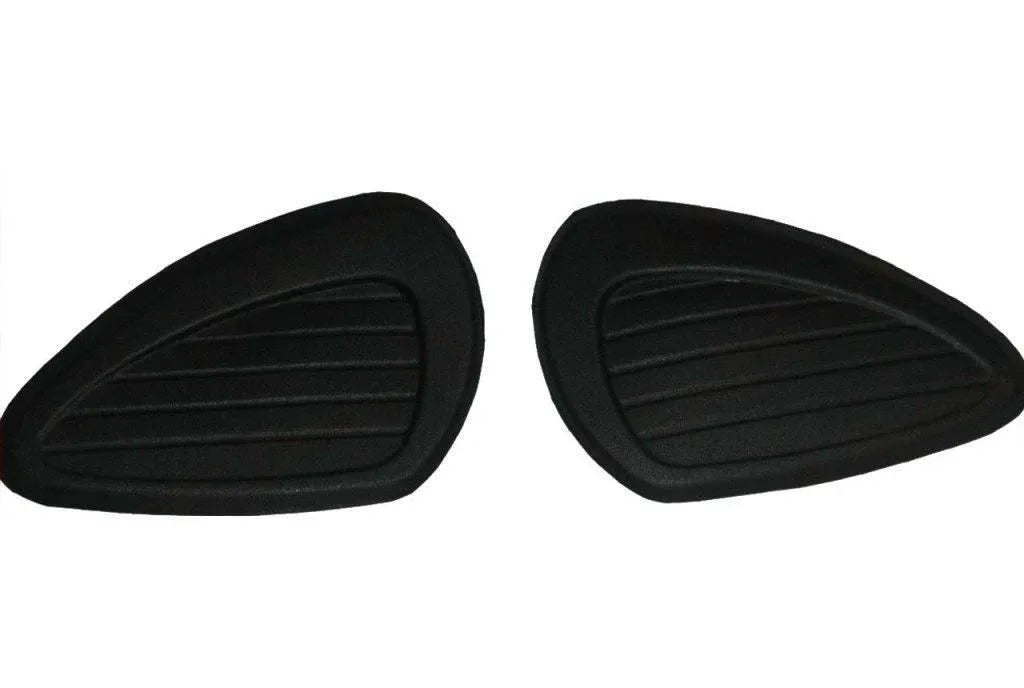 ENFIELD BLACK RUBBER KNEE PADS TRIUMPH NORTON Free Ship - StellerGear