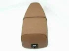 Brown single seat saddle front end with small end panel