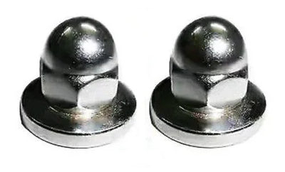 ENFIELD 2 CHROMED M8 DOMED NUTS T-COVER/FILTER #144392 #145233 Free Ship - StellerGear