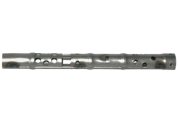 Metal exhaust silencer baffle flute tube with side holes, silver finish