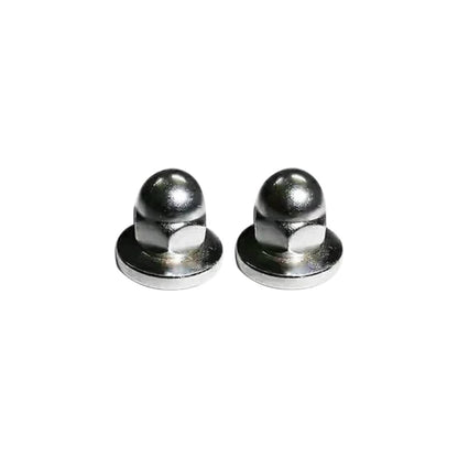 Chromed M8 domed nuts, steel, ideal for securing automotive parts and accessories