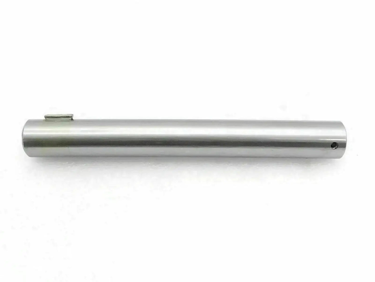 Brake and clutch pedal cross shaft, metallic cylindrical bar with mounting pin