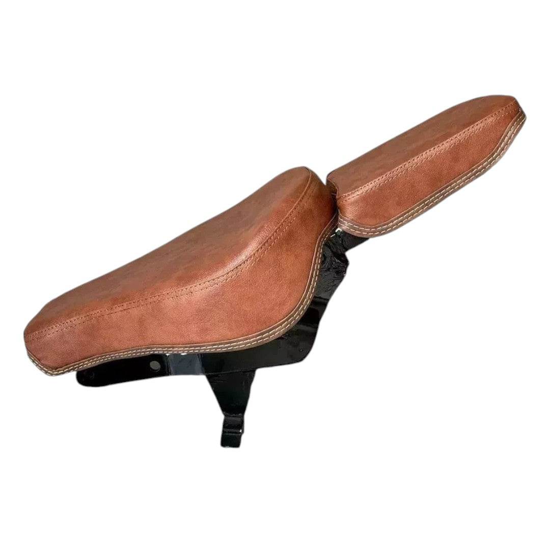 Foldable Seat Fit For Jawa Bobber 42 Jawa Perak With Footrest TAN Color - StellerGear