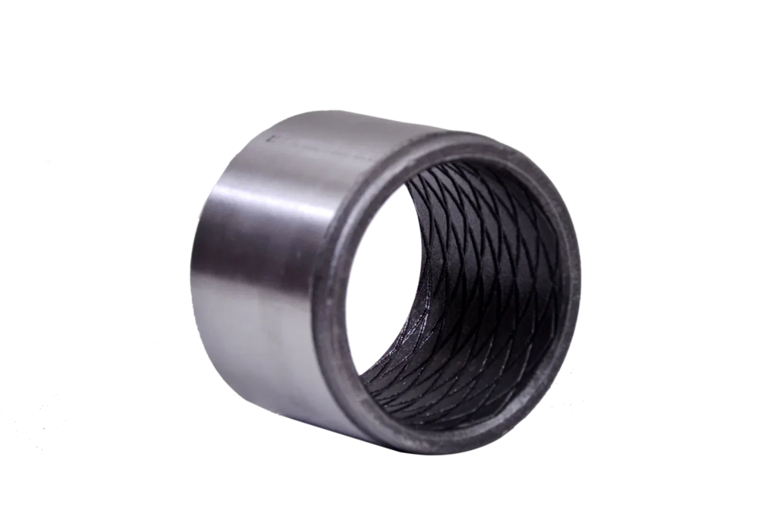 Metal bushing sleeve with ribbed inner surface