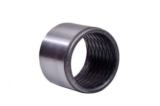 Metal bushing sleeve with ribbed inner surface