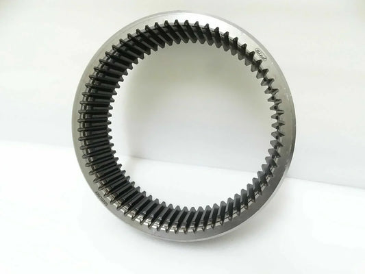 Metal annulus ring gear with serrated teeth, circular