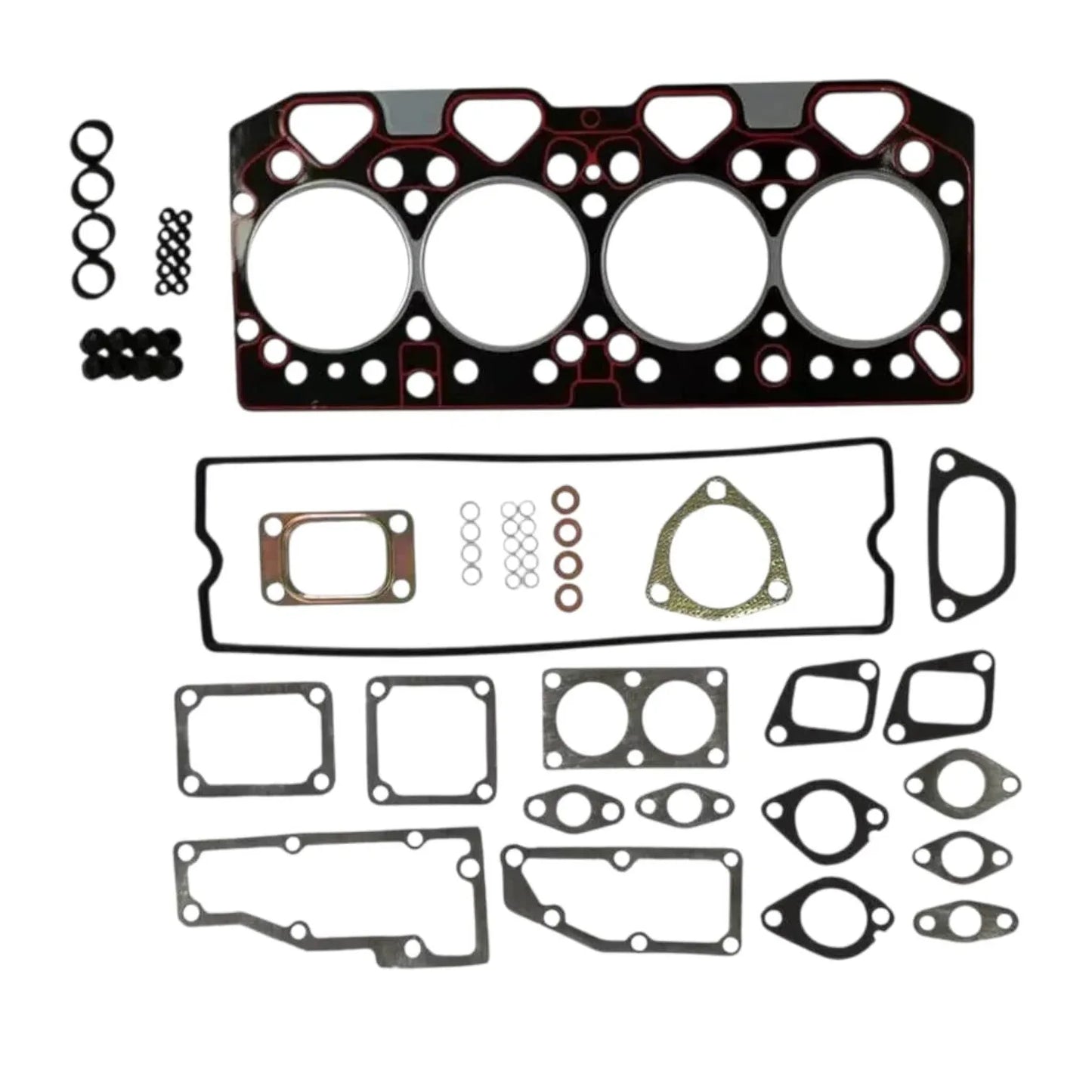 JCB 3CX cylinder head gasket kit with multiple gaskets and seals for engine repair