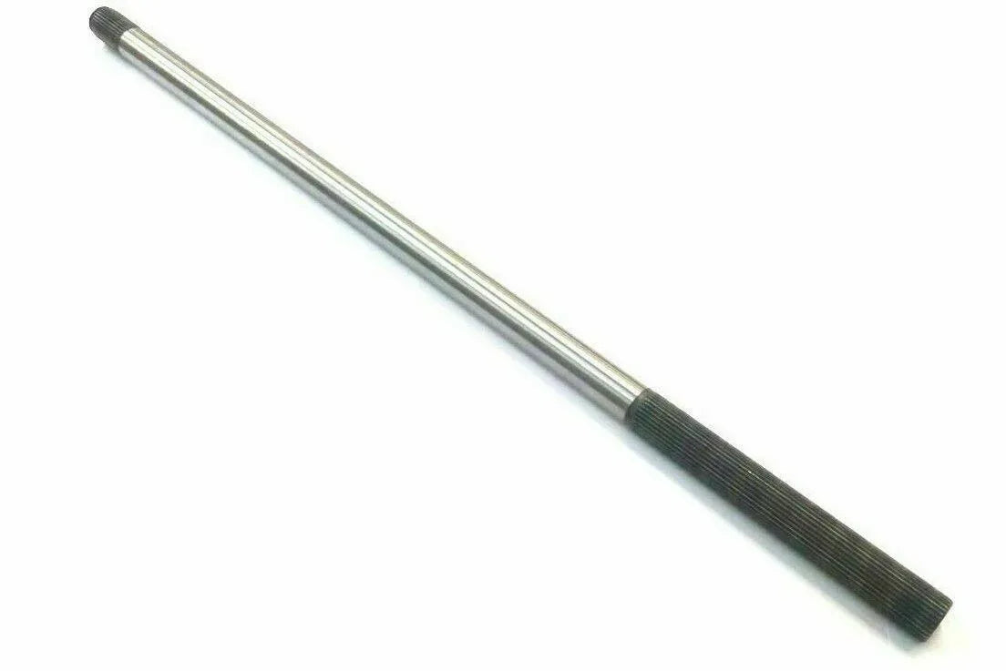 Metal drive shaft axle with ribbed black section