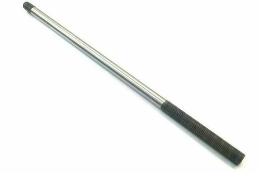 Metal drive shaft axle with ribbed black section