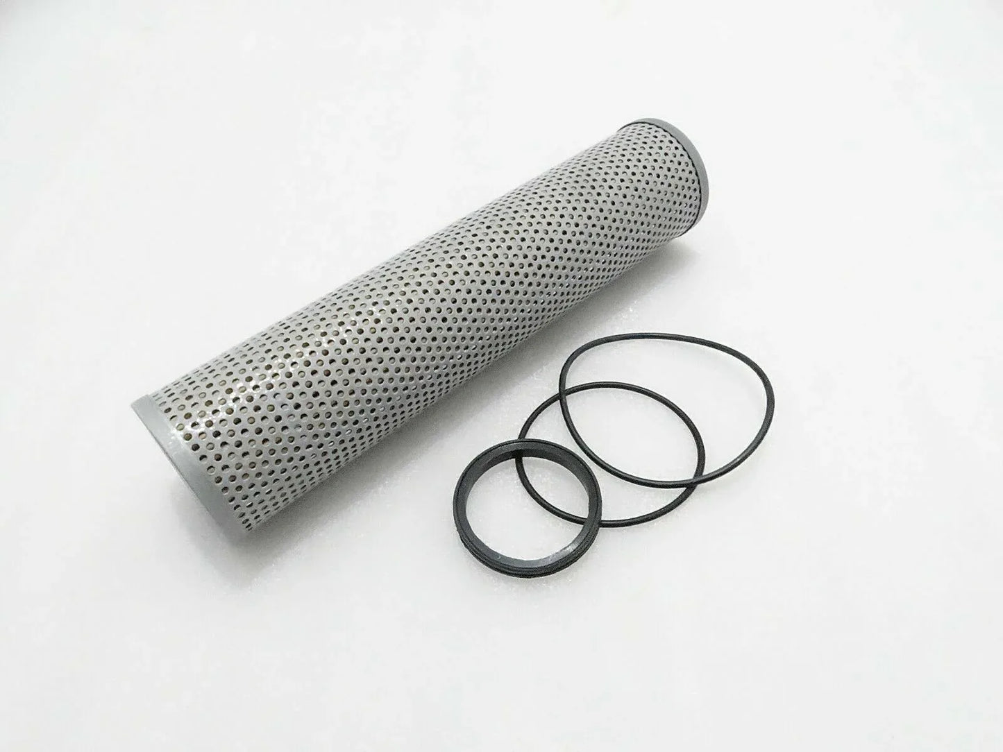 JCB 3CX hydraulic oil filter, metal filter element with O-rings for heavy equipment use