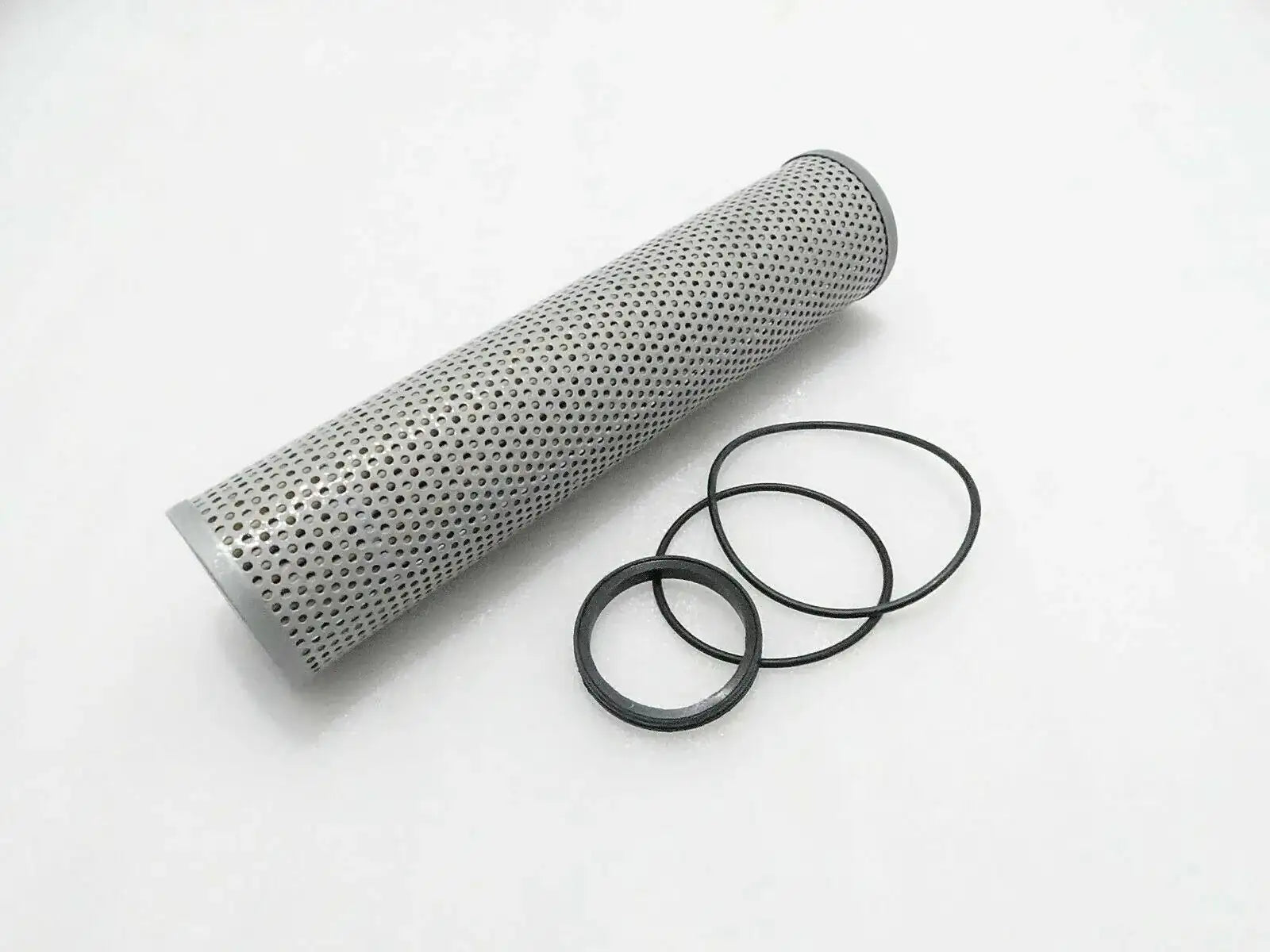 JCB 3CX hydraulic oil filter, metal filter element with O-rings for heavy equipment use